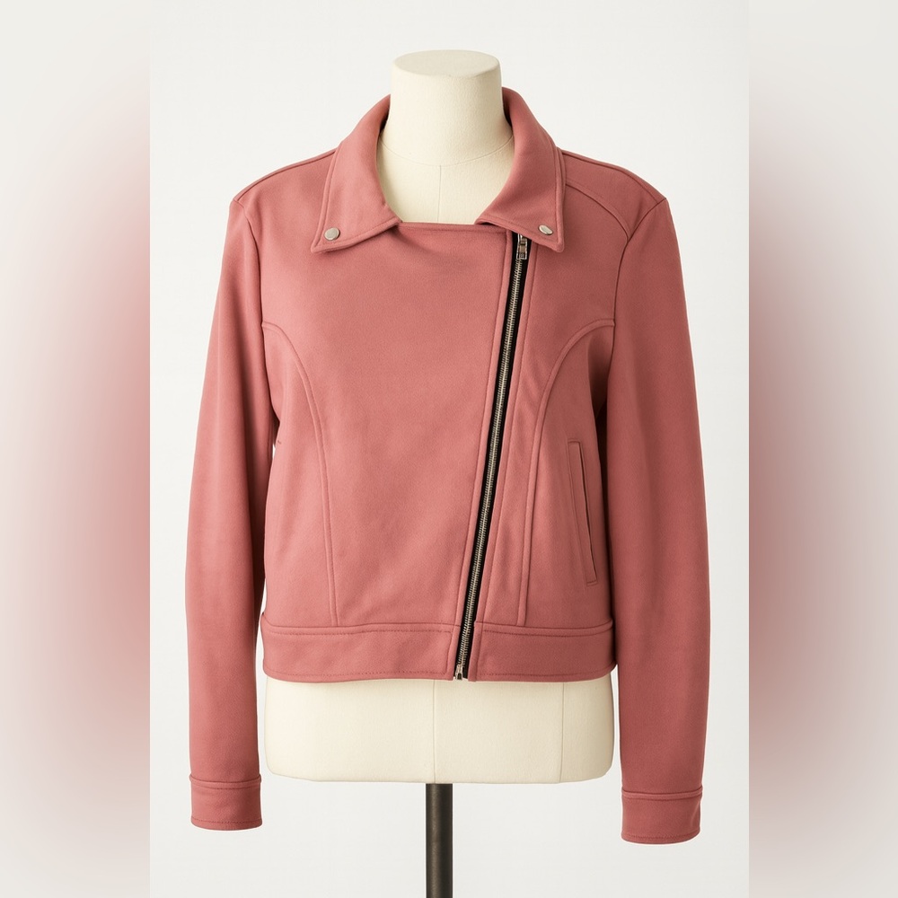 Cotton LuLaRoe Women's Mauve Leather Jacket large